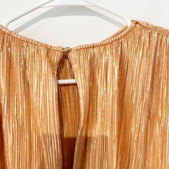 NEW Sabina Musayev North Top in Peach Shimmer Metallic Free People size small - Picture 11 of 12